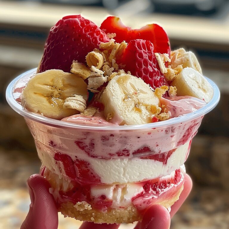 Strawberry Banana Pudding Cheesecake Cup Recipe