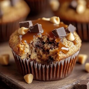Sinful Salted Caramel Chocolate Chunk Muffins Recipe