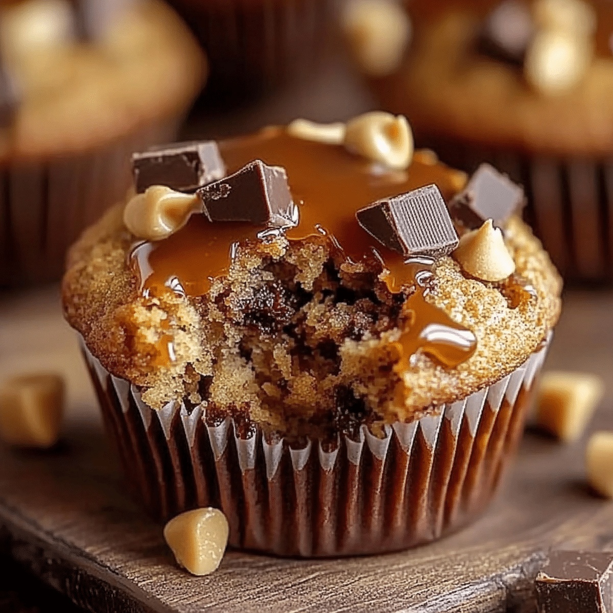 Sinful Salted Caramel Chocolate Chunk Muffins Recipe