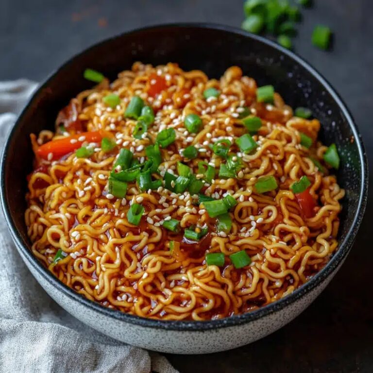 Spicy Saucy Ramen Noodles Recipe