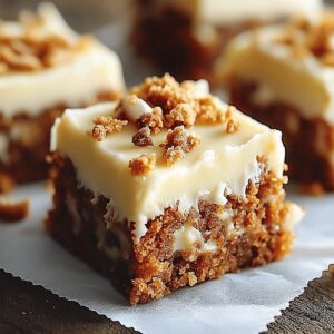 Moist Carrot Cake Bars With Cream Cheese Frosting Recipe