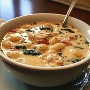 Copycat Olive Garden Chicken Gnocchi Soup Recipe