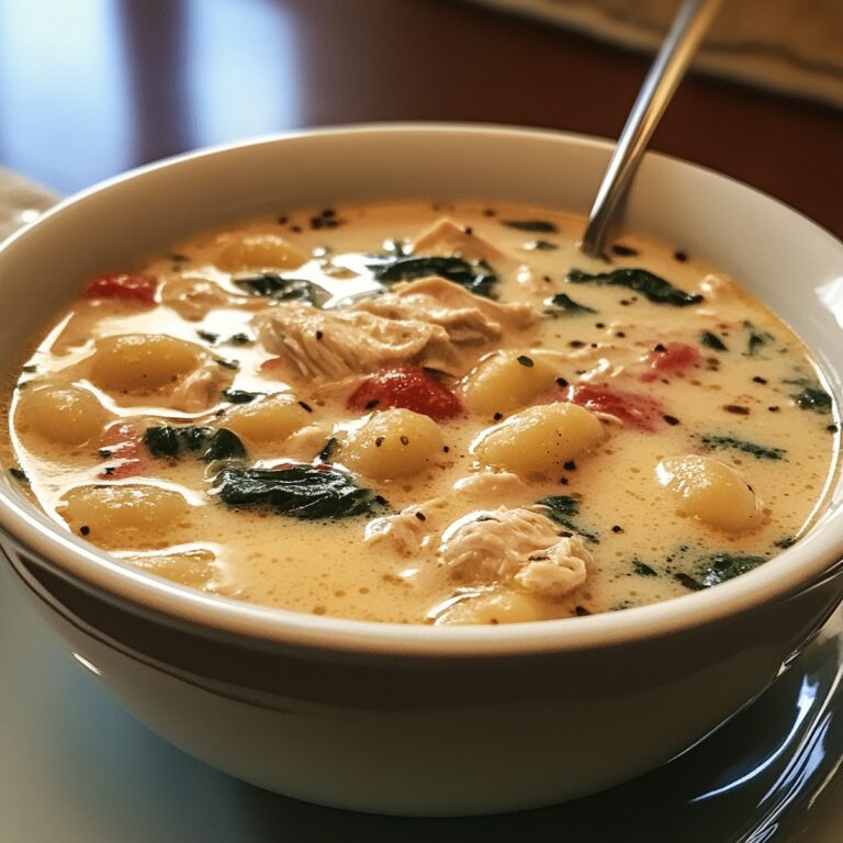 Copycat Olive Garden Chicken Gnocchi Soup Recipe