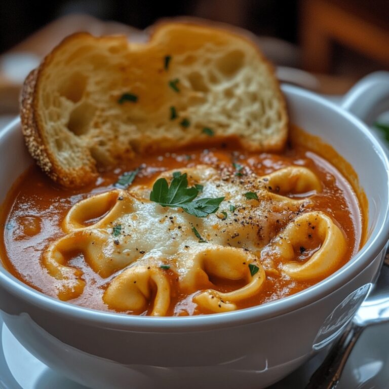 Slow Cooker Tomato Tortellini Soup With Cheddar And Toast Bites Recipe