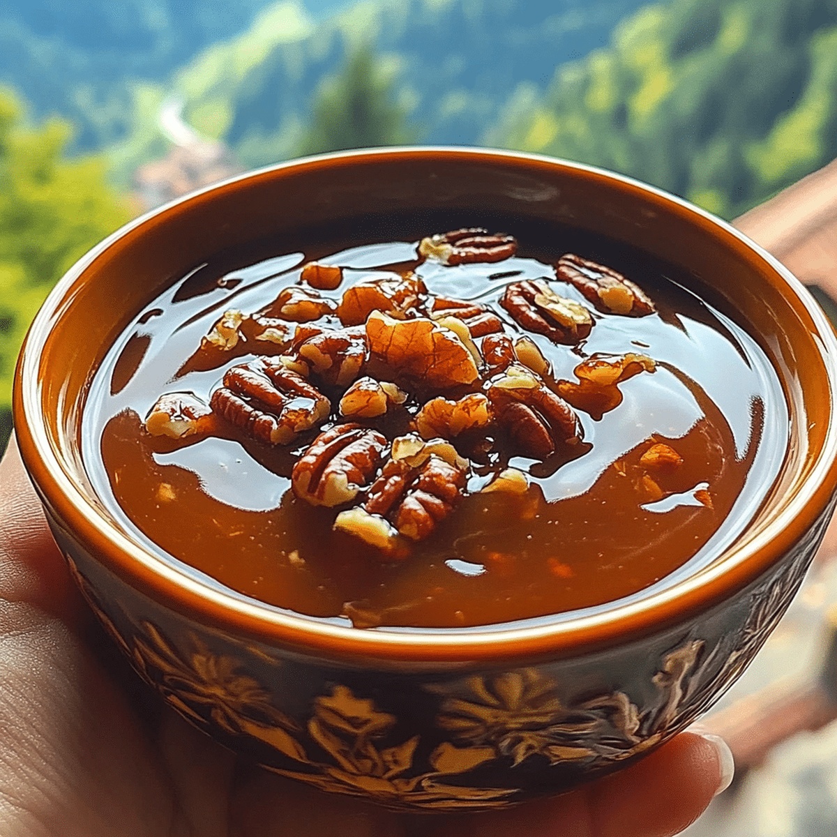 Velvety Southern Bourbon Pecan Caramel Sauce Recipe