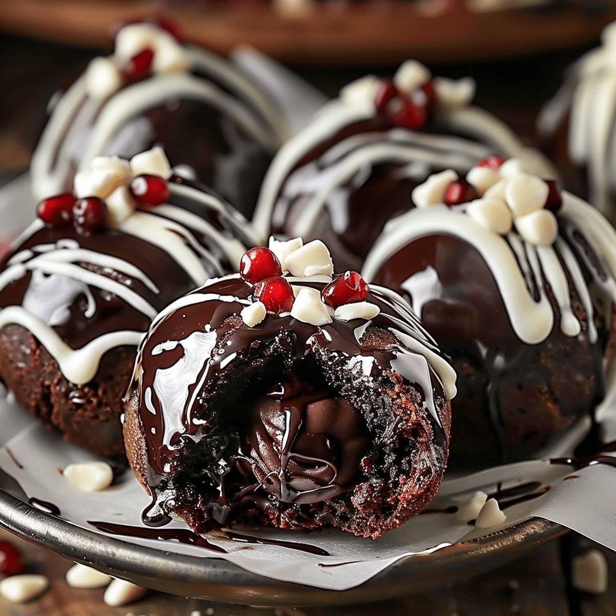 Black Forest Cookie Dough Brownie Bombs Recipe