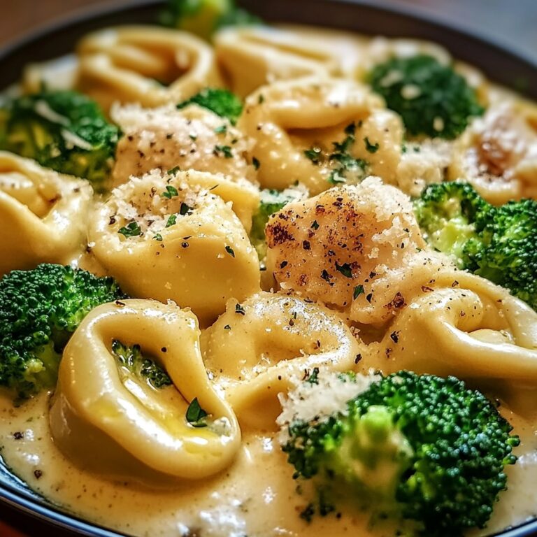 Creamy Garlic Parmesan Tortellini With Chicken & Broccoli Recipe