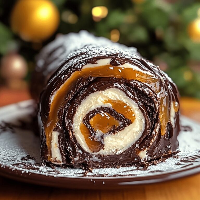 Chocolate Caramel Cream Roll Recipe