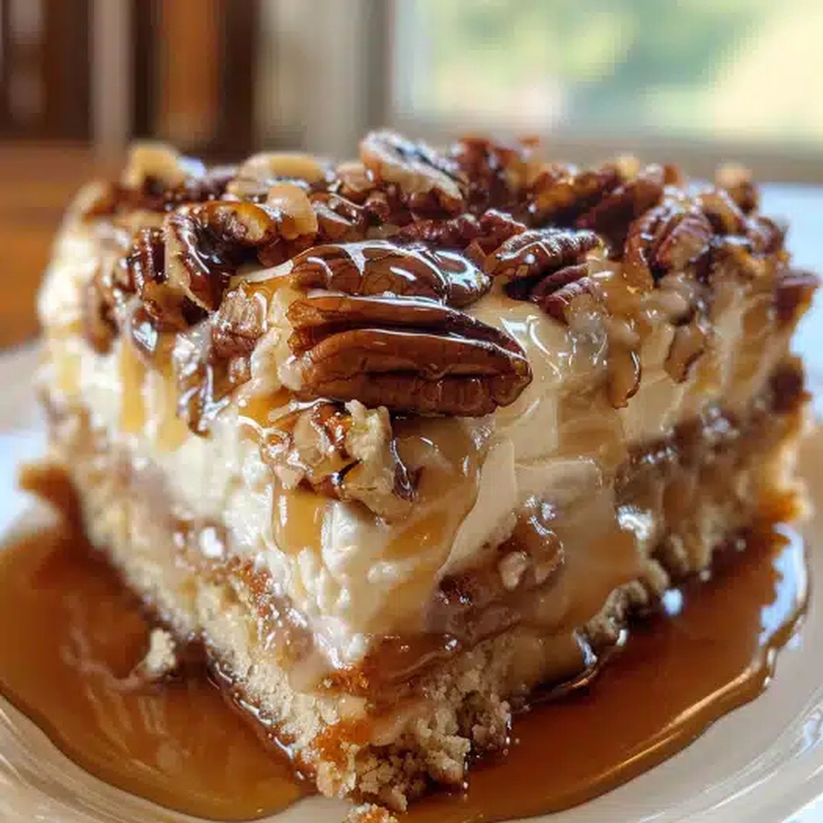 Butter Pecan Praline Poke Cake Recipe