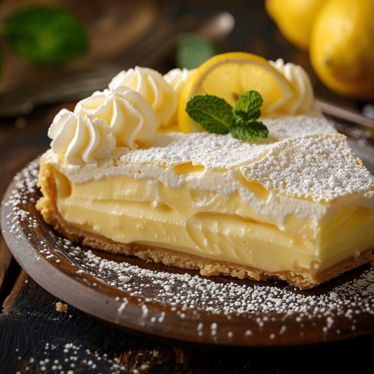 Silky Lemon Custard Cake Recipe