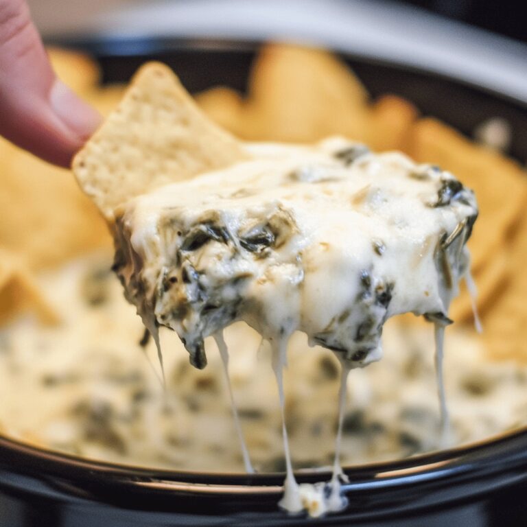 Hearty Crock Pot Spinach Artichoke Dip Recipe