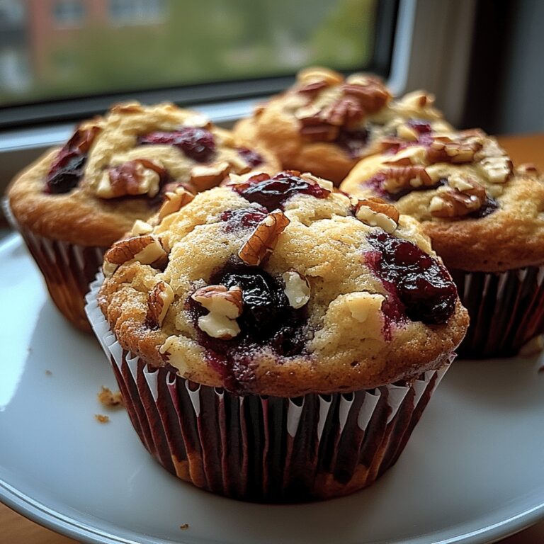 Fluffy Cranberry, Orange & Pecan Muffins Recipe