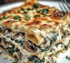 Hearty Spinach & Mushroom Lasagna Recipe