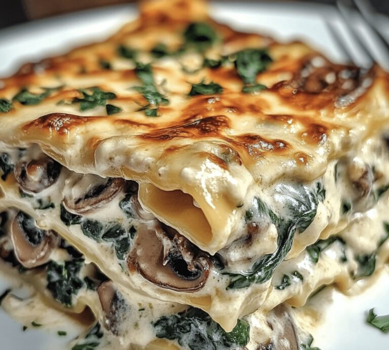 Hearty Spinach & Mushroom Lasagna Recipe