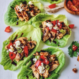 Grilled Balsamic Chicken Lettuce Wraps Recipe
