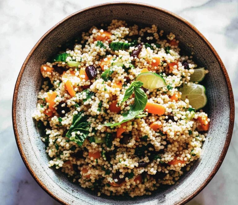 Couscous Salad With Lime Basil Vinaigrette Recipe