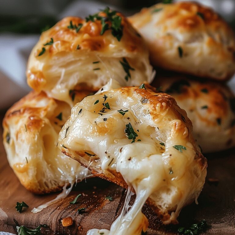 Cheesy Stuffed Garlic Biscuits Recipe