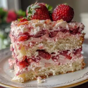 Decadent Strawberry Earthquake Cake Recipe