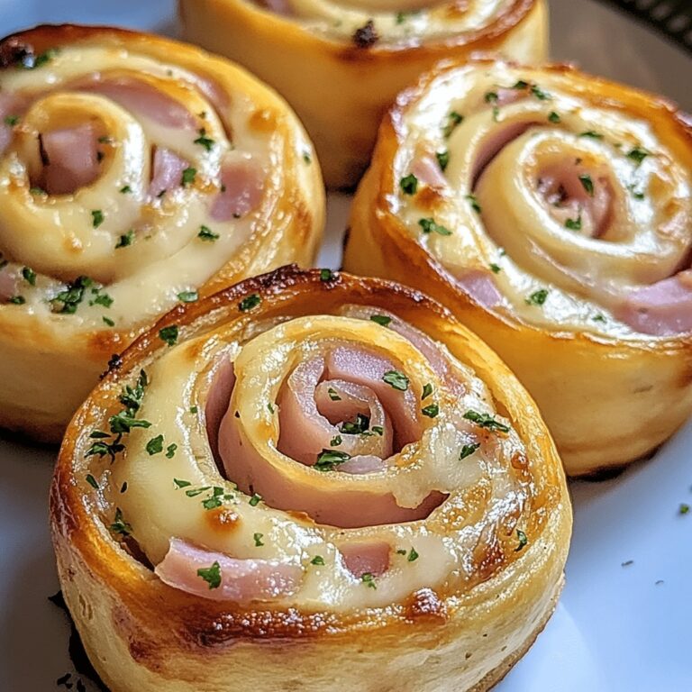 Cheesy Ham Pinwheels Recipe
