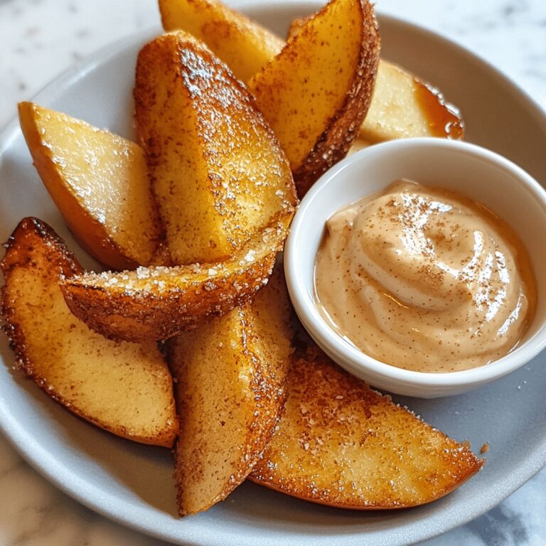 Air Fried Apple Wedges With Caramel Whipped Cream Dipping Sauce Recipe