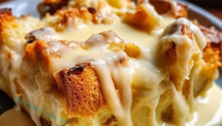 Grandmas Old-Fashioned Bread Pudding With Vanilla Sauce Recipe