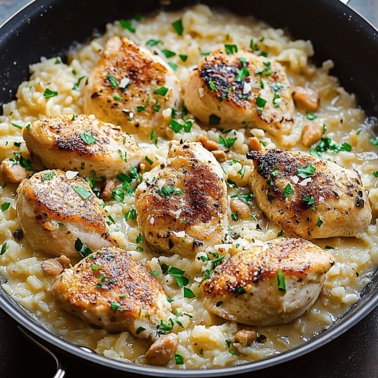 One-Pan Creamy Parmesan Chicken & Rice Recipe