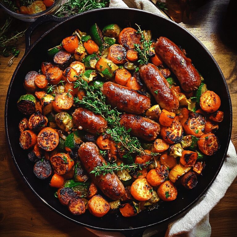 Autumn Sausage Dinner With Roasted Veggies Recipe