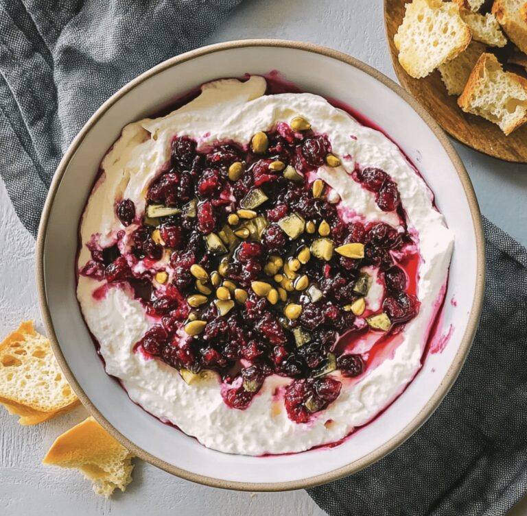 Smooth Cranberry Whipped Feta Dip Recipe