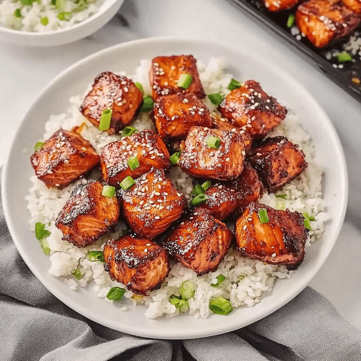 Crispy Honey Garlic Salmon Bites Recipe