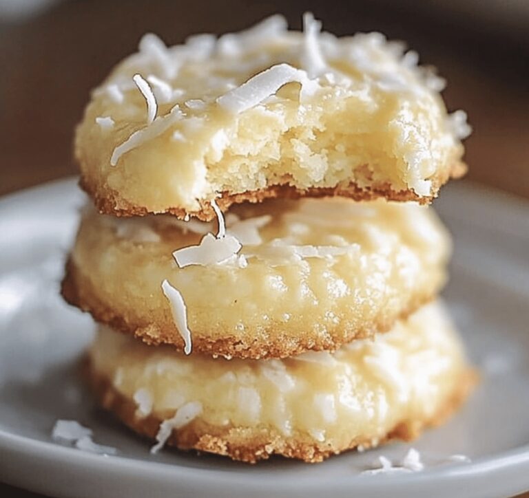 Sweet Lemon Coconut Cheesecake Cookies Recipe