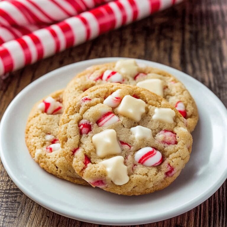 Festive White Chocolate Candy Cane Cookies Recipe