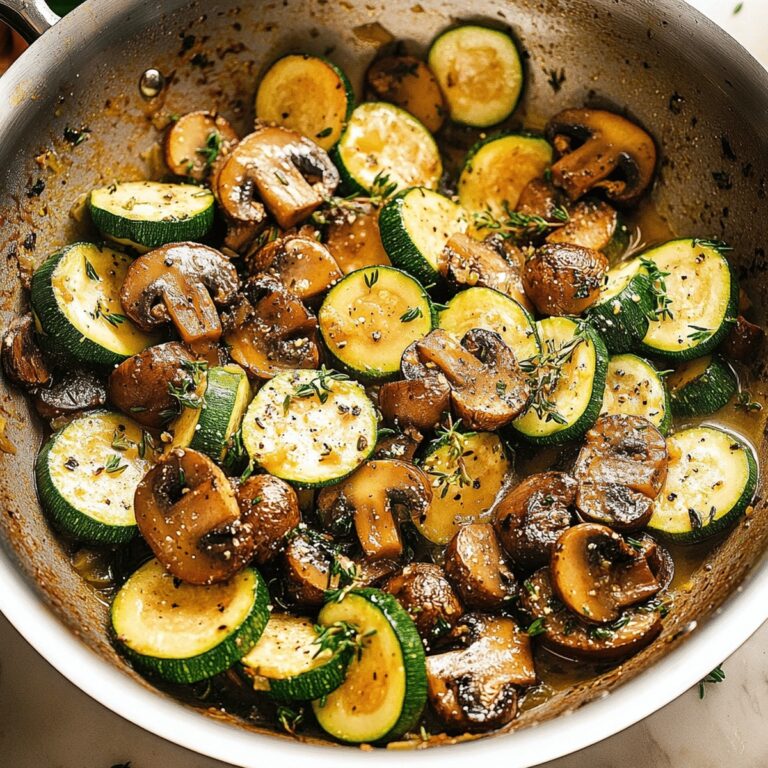 Savory Skillet Zucchini And Mushrooms Recipe