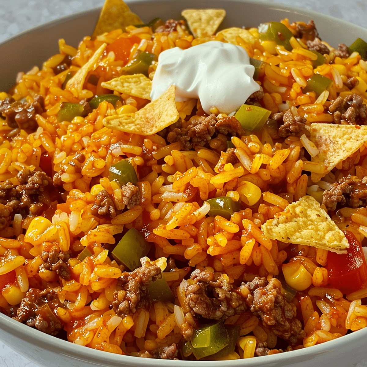 Crunchy Taco Rice Bowl With Doritos Recipe