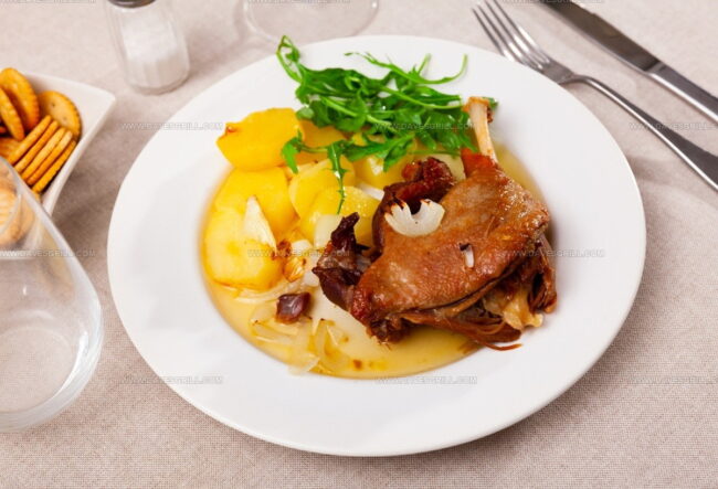 Why Do European Duck Recipes Often Include Root Vegetables or Cabbage?